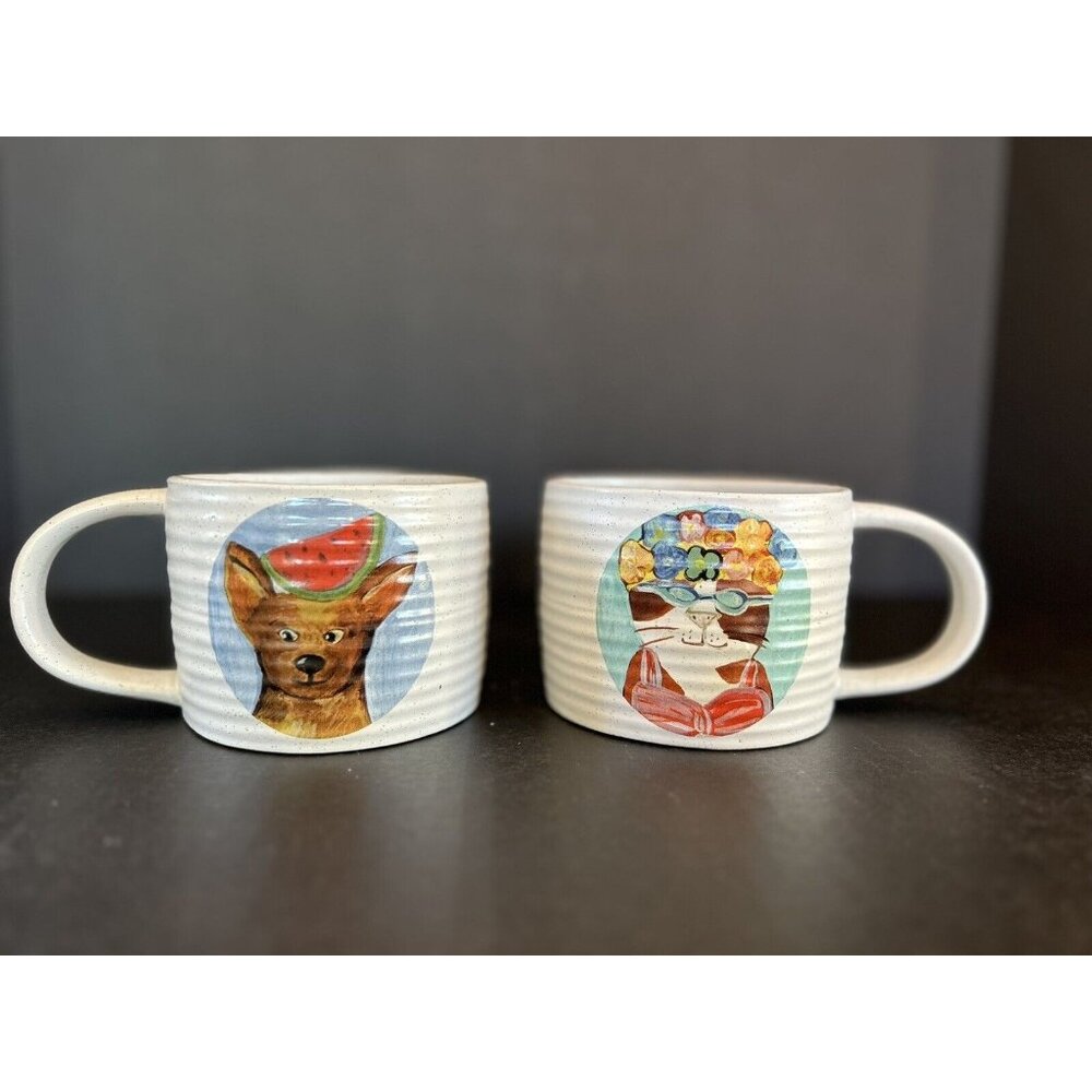 West Elm Animal Print Mugs - Multicolor